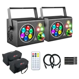 BEAM-BOX 40W RGBY LED DMX Motion Light Box Strobe DJ Stage Party Fixture Pair