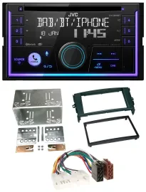 JVC MP3 USB 2DIN DAB Bluetooth CD Autoradio für Toyota Auris 07-12 schwarz