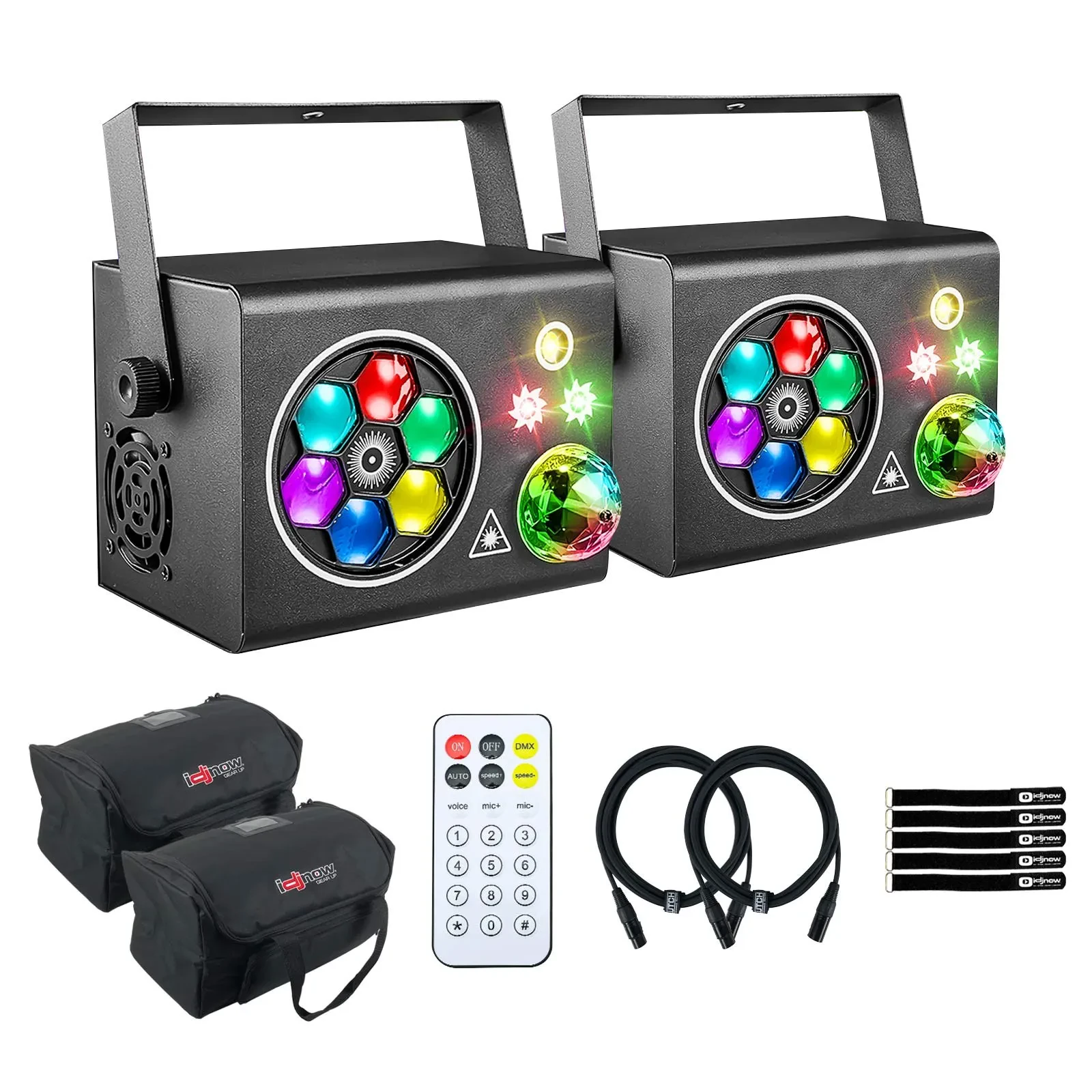BEAM-BOX 40W RGBY LED DMX Motion Light Box Strobe DJ Stage Party Fixture Pair