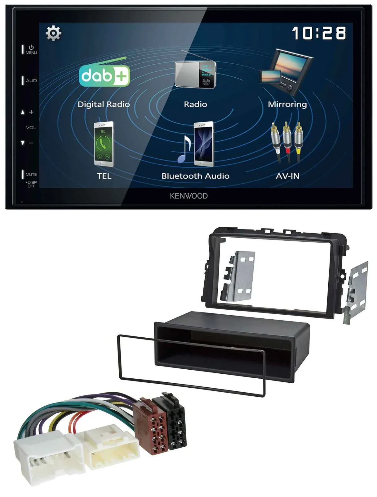 Kenwood 2DIN Bluetooth MP3 USB DAB Autoradio für Opel Vivaro (2011-2015)