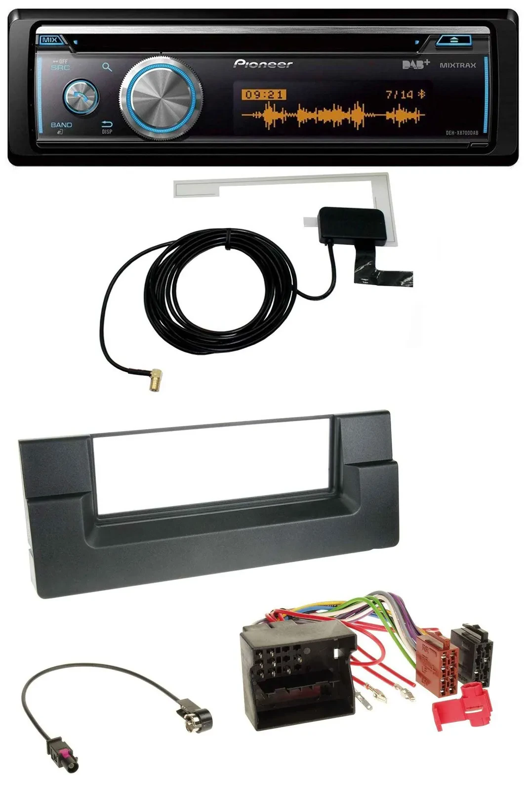 Pioneer Bluetooth DAB MP3 USB CD Autoradio für BMW 5er (E39) X5 (E53) Quadlock