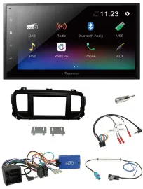 Pioneer USB Bluetooth DAB 2DIN Lenkrad Autoradio für Citroen Spacetourer Jumpy o