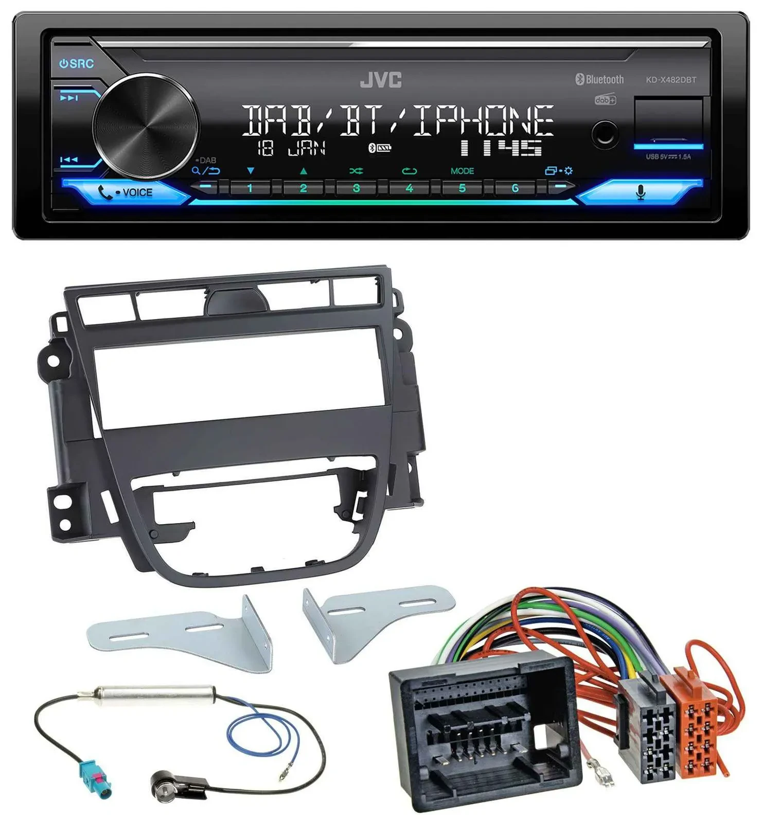 JVC Bluetooth DAB USB MP3 Autoradio für Opel Meriva B (ab 2010)