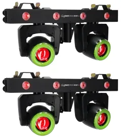 (2) Chauvet GIGBAR BRIDGE BEAM ILS Light Bars w/Moving Heads/Wash/RGBW Rings