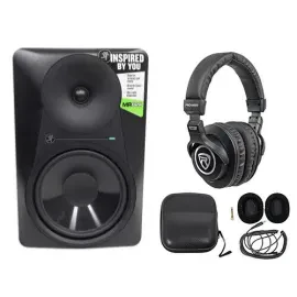 Mackie MR824 8” 85w Powered Studio Monitor Class A/B Bi-Amp Speaker+Headphones