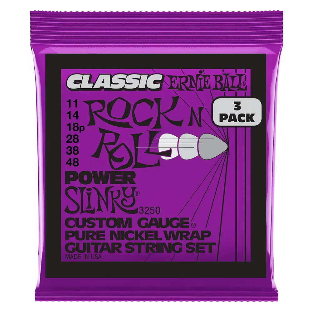 Струны для электрогитары ERNIE BALL 3250 Pure Nickel Slinky Classic Power 3 Pack 11-48