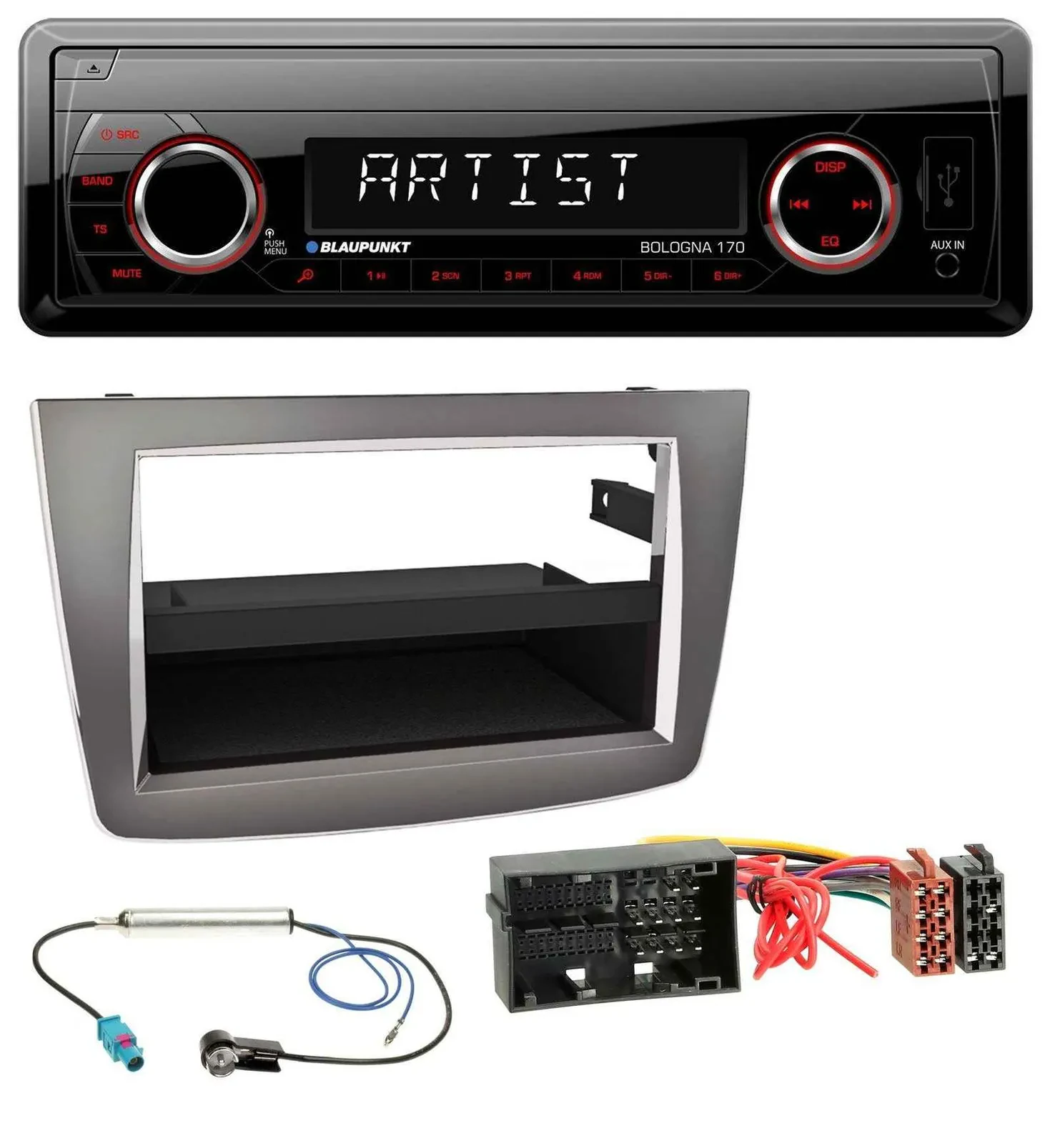 Blaupunkt SD USB 1DIN MP3 AUX Autoradio für Alfa Romeo Mito ab 14 955 silber