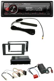 Автомагнитола для Audi A3 8P (2003–2006) Pioneer 1-DIN, MP3, DAB, USB, AUX, совместима с активной системой Bose/Symphony
