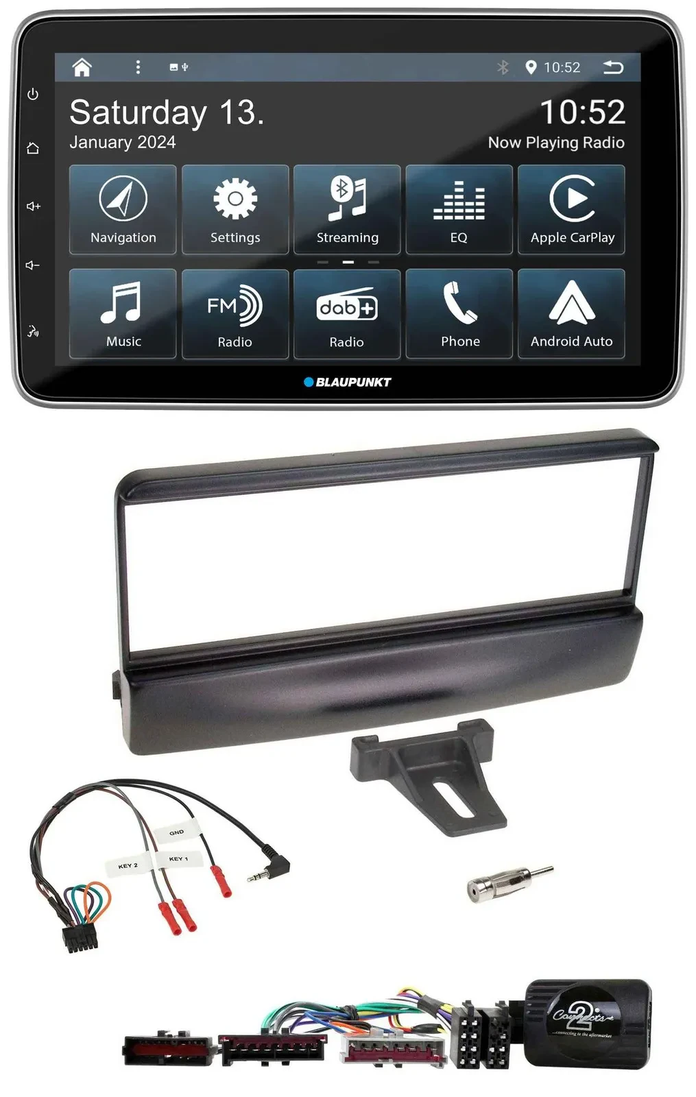 Автомагнитола Blaupunkt USB DAB SD Bluetooth для Ford Mondeo 2000–2002, черный, с поддержкой кнопок на руле