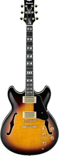 Электрогитара полуакустическая Ibanez JSM10 John Scofield Semi-Hollowbody Vintage Yellow Sunburst