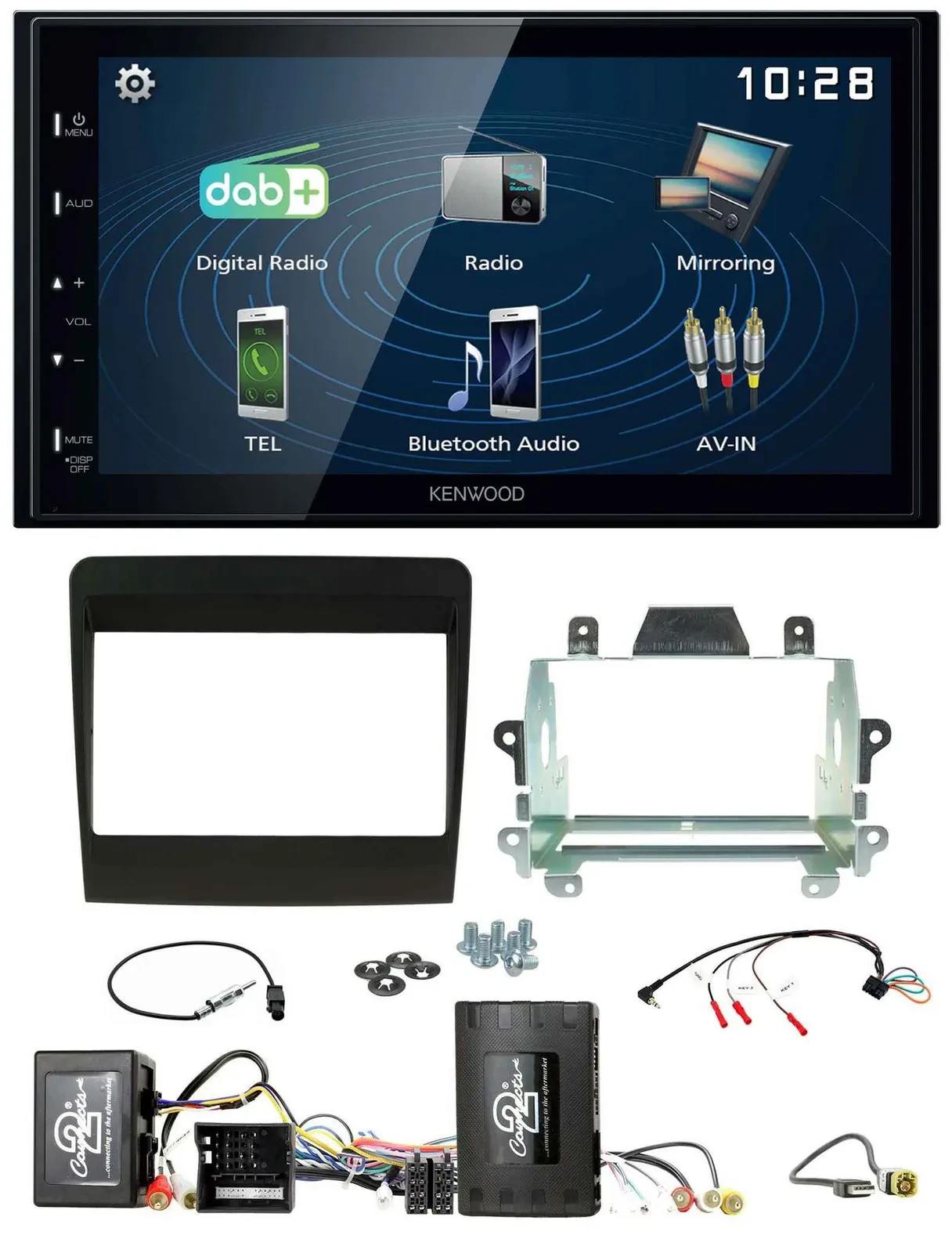 Kenwood 2DIN Bluetooth Lenkrad USB DAB Autoradio für Porsche 911 11-17 Soundsyst