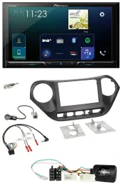 Pioneer Lenkrad Bluetooth USB 2DIN DAB Autoradio für Hyundai i10 ab 2014