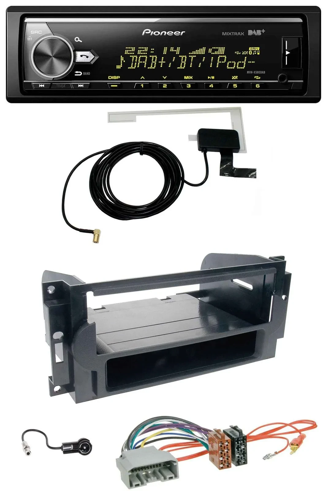 Pioneer Bluetooth DAB USB MP3 Autoradio für Chrysler 300C Dodge Caliber Jeep Com