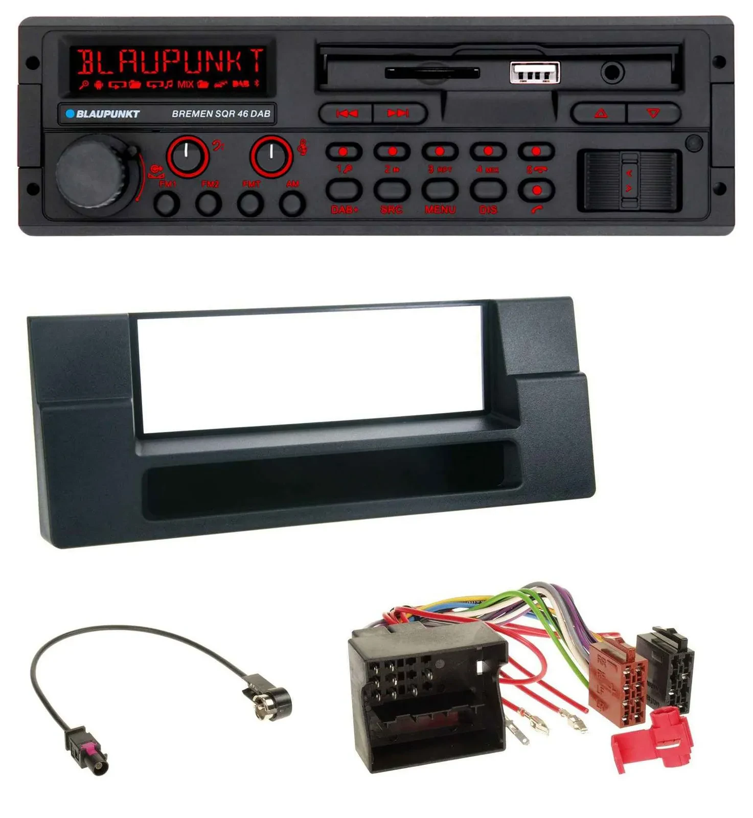Blaupunkt SD MP3 USB Bluetooth DAB Autoradio für BMW X5 E53 5er E39 Quadlock Abl