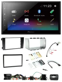 Pioneer USB Bluetooth DAB 2DIN Lenkrad Autoradio für Audi A6 C5 2001-2004 Aktivs