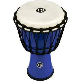 LP World Rope-Tuned Circle Djembe, 7 in. Blue