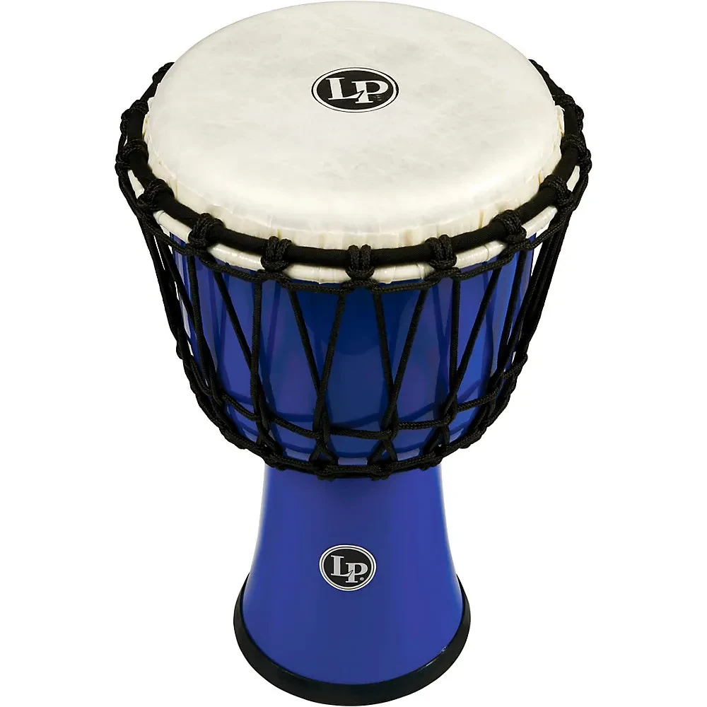 LP World Rope-Tuned Circle Djembe, 7 in. Blue