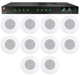 Потолочная акустика JBL CSMA280 White с усилителем (10 штук)