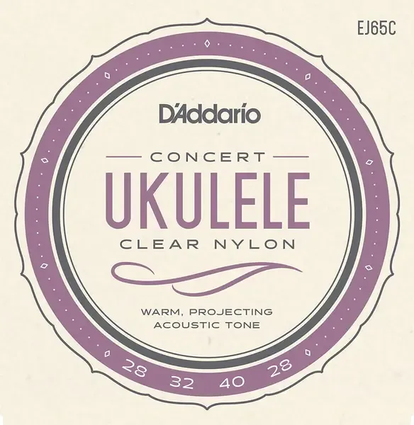 Струны для укулеле концерт D'Addario EJ65C