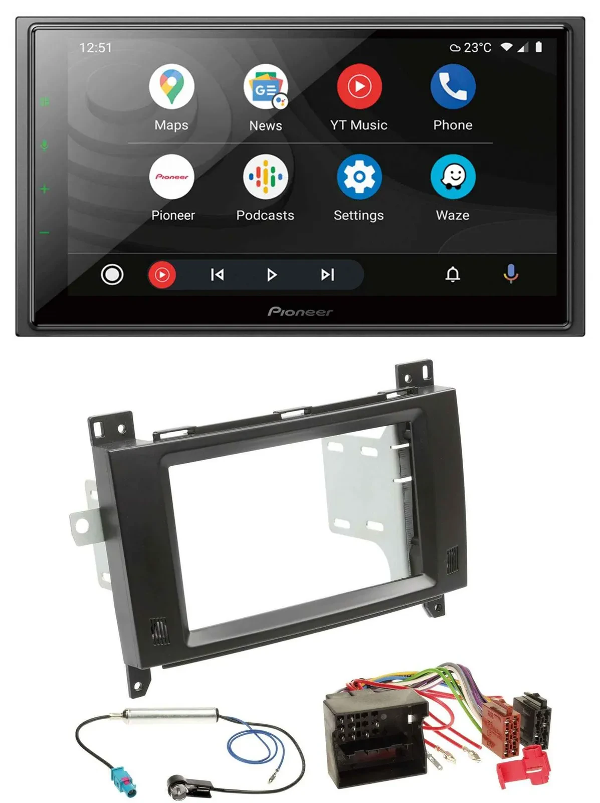 Автомагнитола для Mercedes Viano/Vito 2006–2014 Pioneer 2 DIN, DAB, MP3, Bluetooth, USB