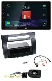 JVC DAB Lenkrad Bluetooth USB Autoradio für Toyota Corolla Verso 04-07 schwarz