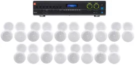 JBL VMA260 60w 8-Input Amplifier+(36) 8" JBL Speakers For Restaurant/Bar/Cafe