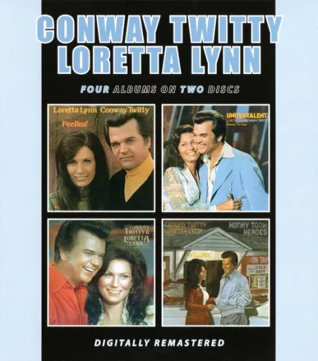 CONWAY TWITTY & LORETTA LYNN - Feelins' / United Talent / Dynamic Duo / Honky Tonk Heroes (2CD)