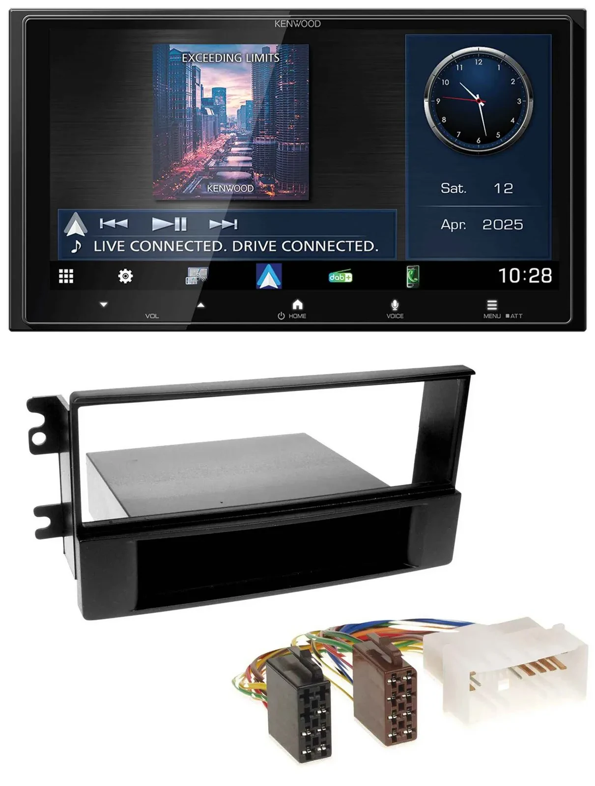 Kenwood Bluetooth 2DIN USB DAB MP3 Autoradio für Kia Sportage II 2005-2009