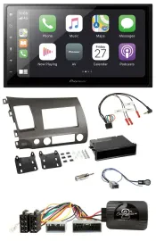 Pioneer Lenkrad Bluetooth DAB 2DIN USB Autoradio für Honda Civic 06-10 Hybrid an