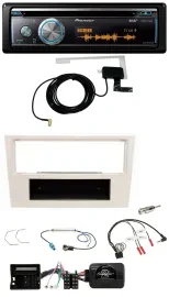 Автомагнитола Pioneer Bluetooth DAB USB CD для Opel Corsa D (2006–2008), совместима с кнопками на руле, перламутровый белый