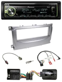 Pioneer DAB USB MP3 Lenkrad CD Autoradio für Ford Galaxy C-Max ab 2007 Focus sil