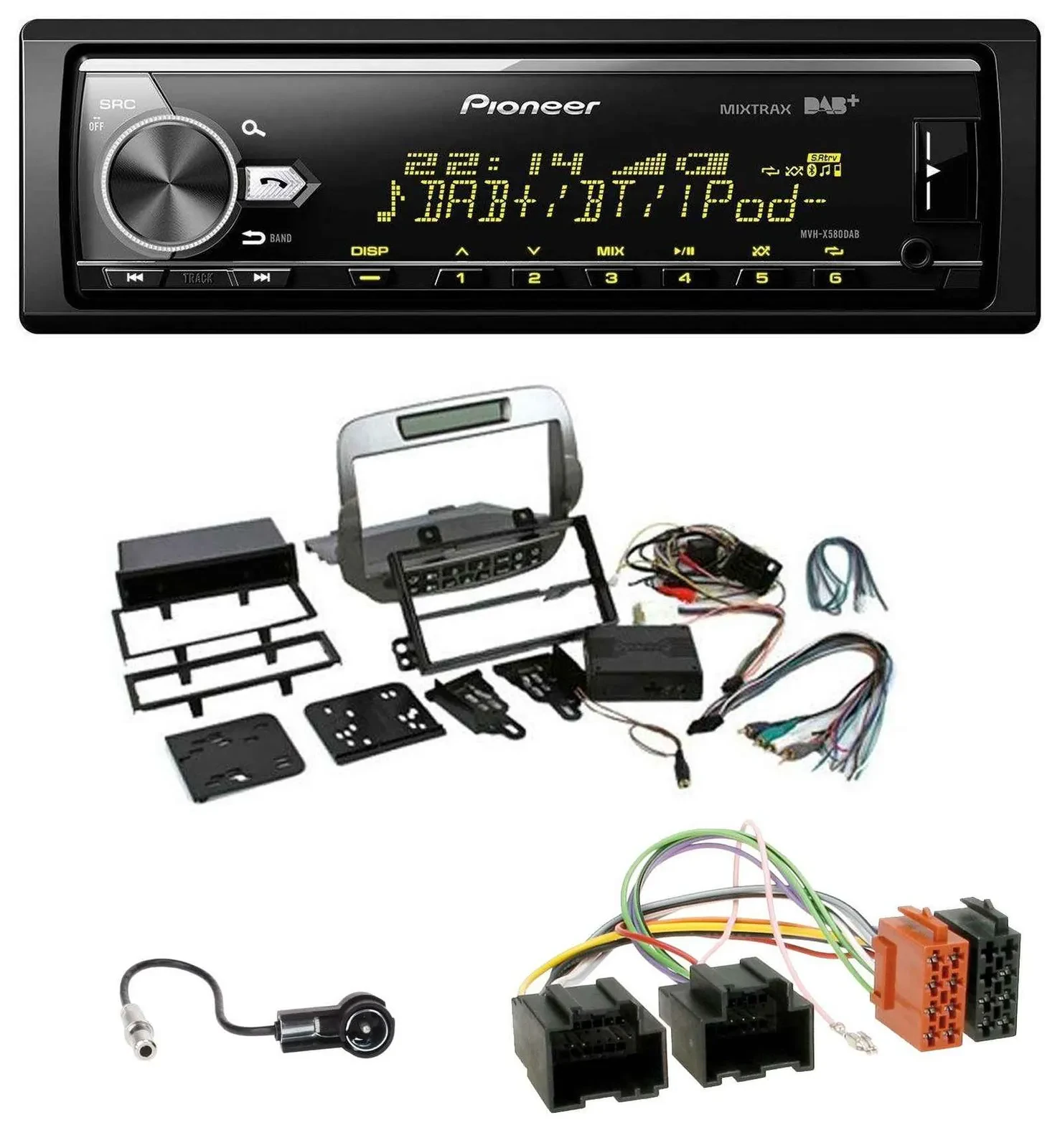 Pioneer Bluetooth USB DAB MP3 Autoradio für Chevrolet Camaro 2010-2015 silber