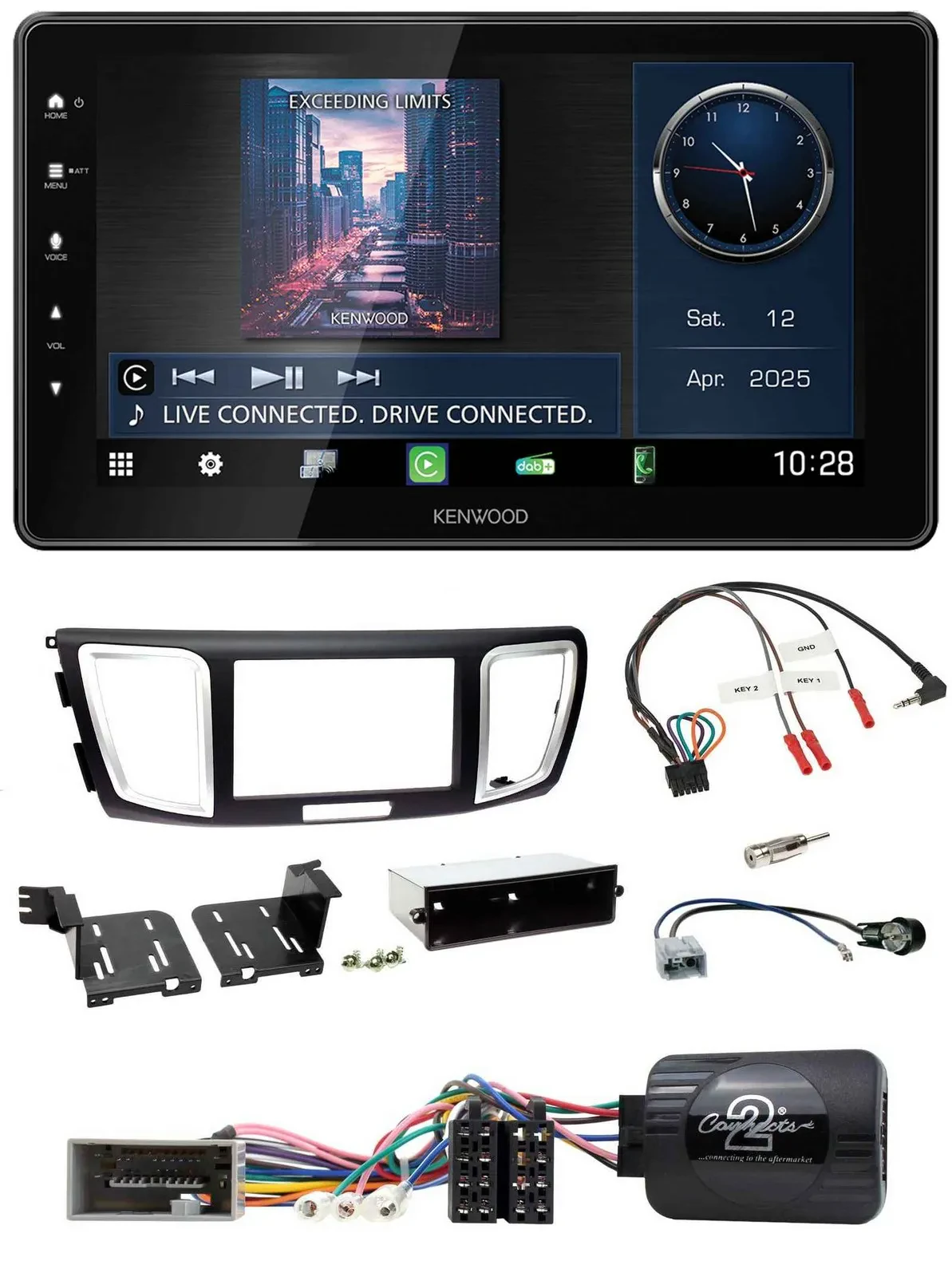 Автомагнитола для Honda Accord 2013–2015 Kenwood Bluetooth, USB, DAB с поддержкой управления на руле