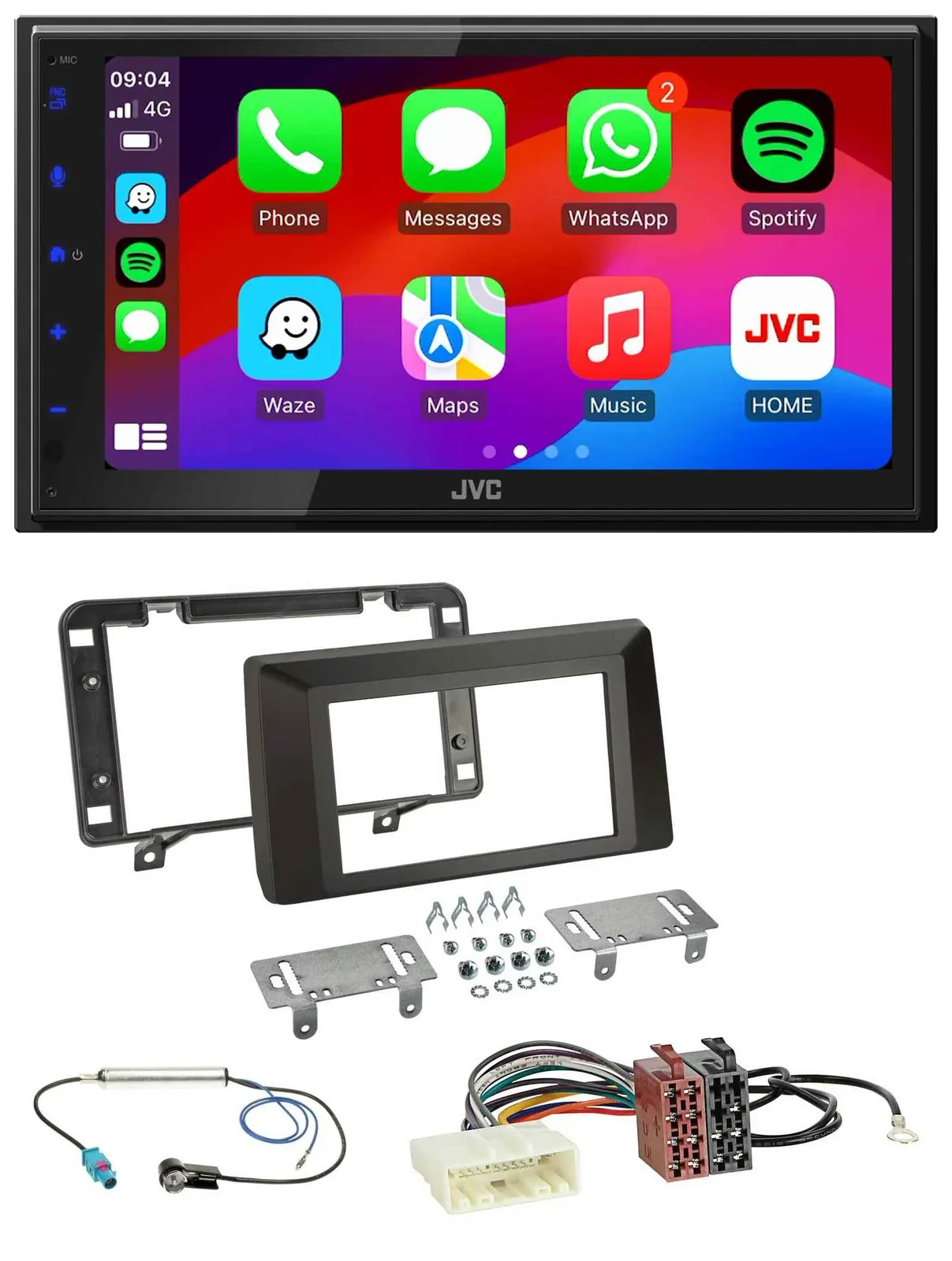 JVC Bluetooth 2DIN MP3 DAB USB Autoradio für Dacia Duster (ab 2021)