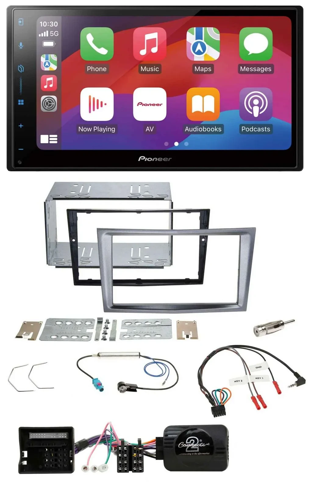 Pioneer DAB USB Lenkrad Bluetooth 2DIN Autoradio für Opel Antara Astra H Zafira