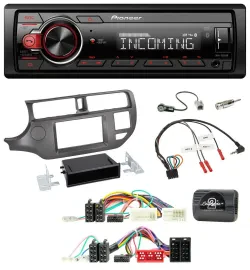 Автомагнитола для Kia Rio UB (2011–2015) Pioneer Bluetooth, USB, DAB, антрацит