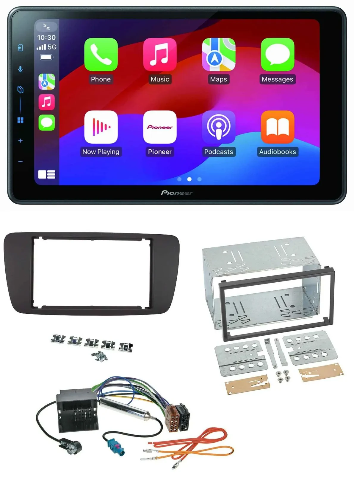 Автомагнитола Pioneer 2-DIN Bluetooth USB MP3 DAB для Seat Ibiza (с 2008), черный
