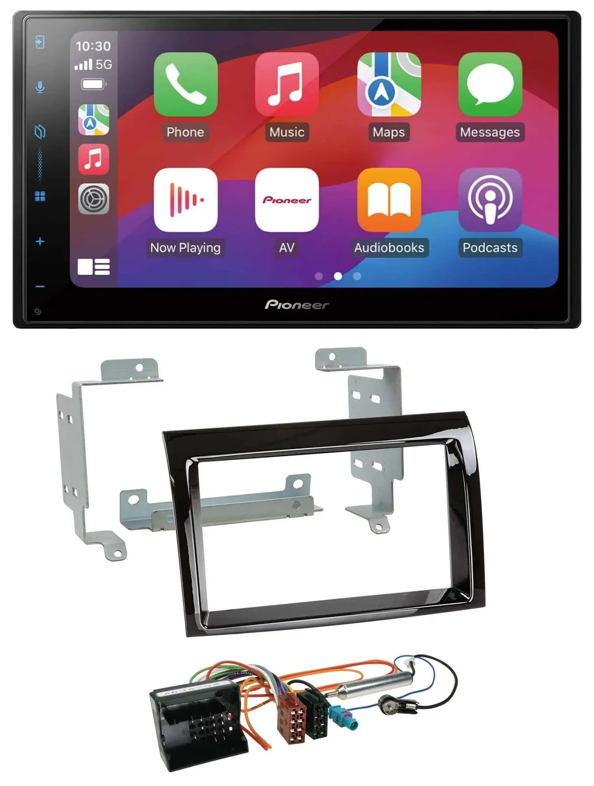 Автомагнитола Pioneer 2 DIN, DAB, USB, MP3, Bluetooth для Citroen Jumper (2006–2011) Piano