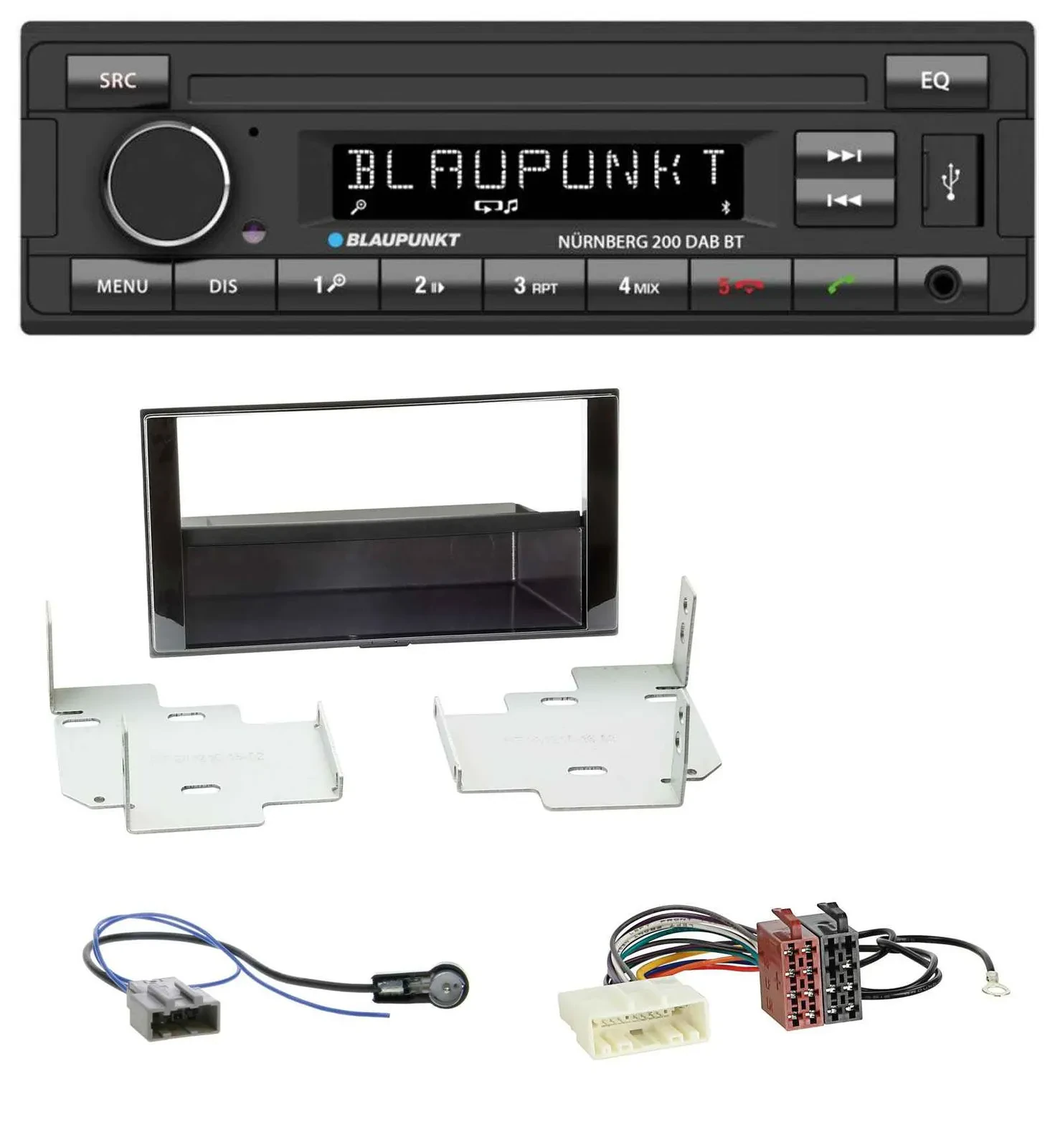 Blaupunkt USB DAB MP3 Bluetooth Autoradio für Nissan Micra (2013-2017) piano