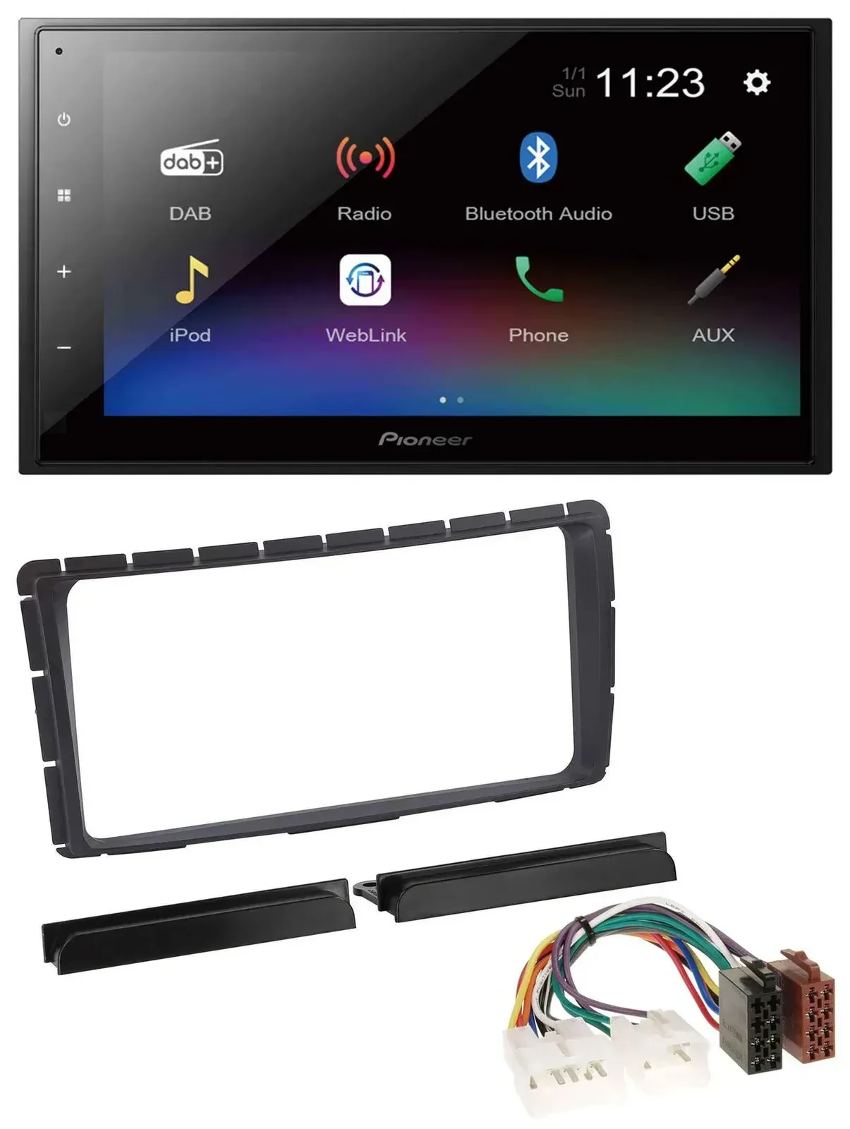 Автомагнитола для Toyota Hilux Pioneer 2DIN, USB, Bluetooth, DAB, MP3