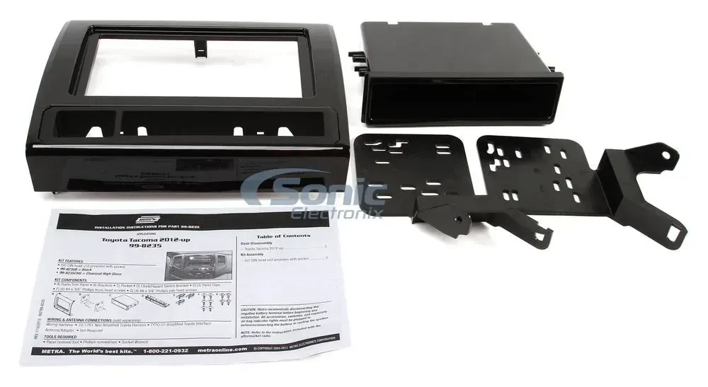 Metra 99-8235CHG | Single DIN Dash Kit For 2012 Toyota Tacoma