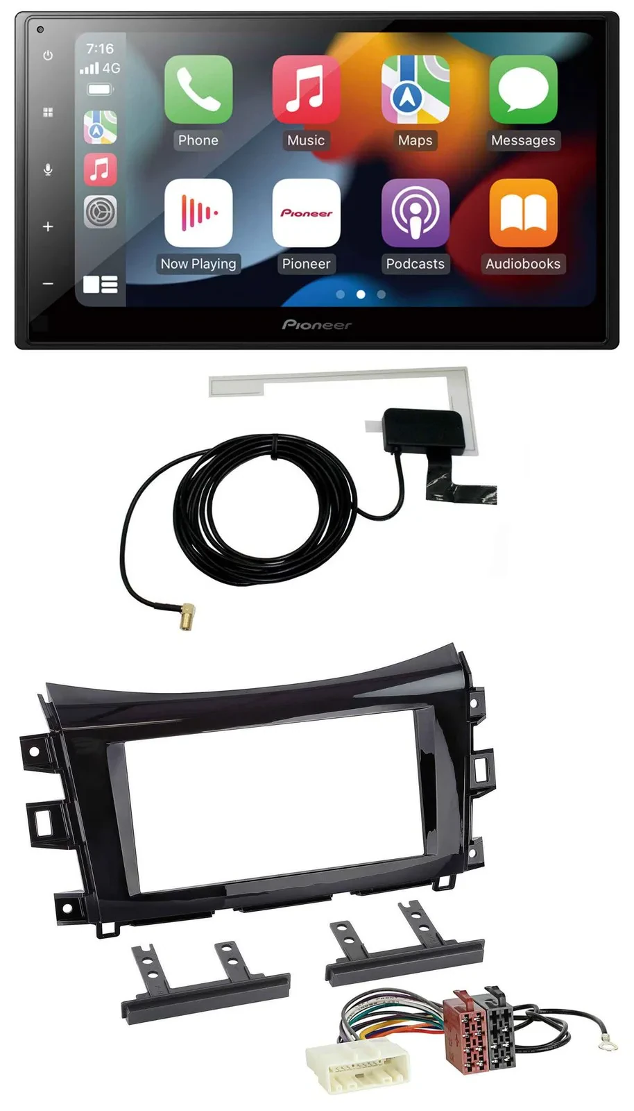 Автомагнитола для Nissan Navara (с 2016) Pioneer 2-DIN, MP3, USB, Bluetooth, DAB