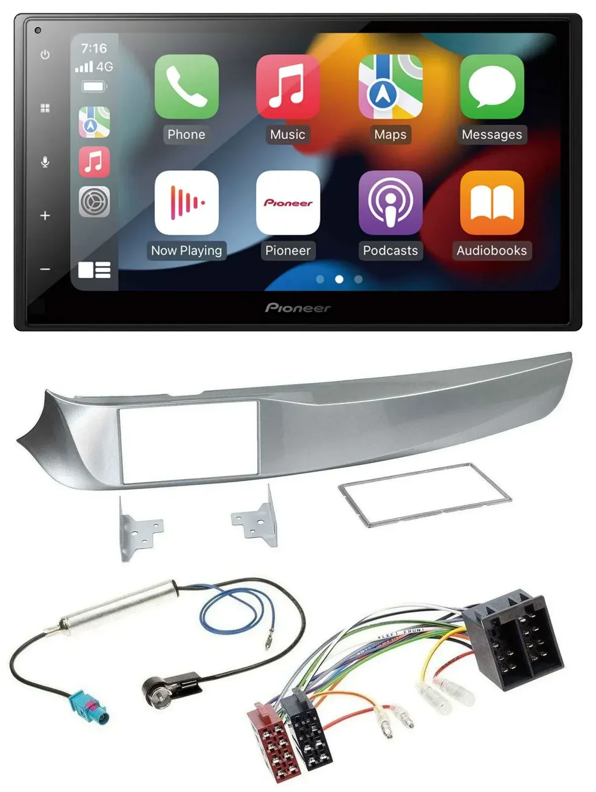 Автомагнитола для Alfa Romeo Giulietta (2010–2013) Pioneer 2DIN, DAB, Bluetooth, USB, MP3