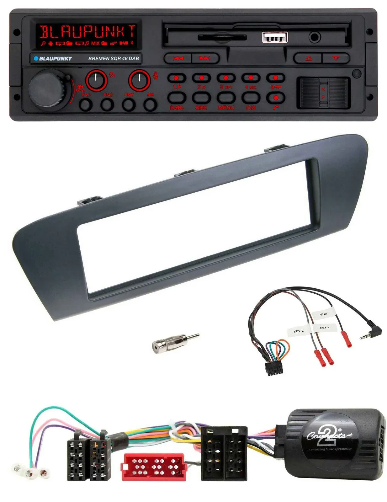 Blaupunkt SD Lenkrad USB Bluetooth DAB Autoradio für Renault Grand Scenic ISO ab