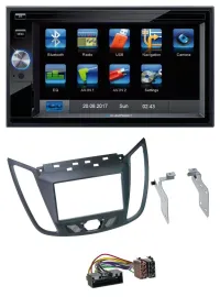 Blaupunkt SD Bluetooth 2DIN MP3 USB AUX Autoradio für Ford C-Max (ab 10) grau