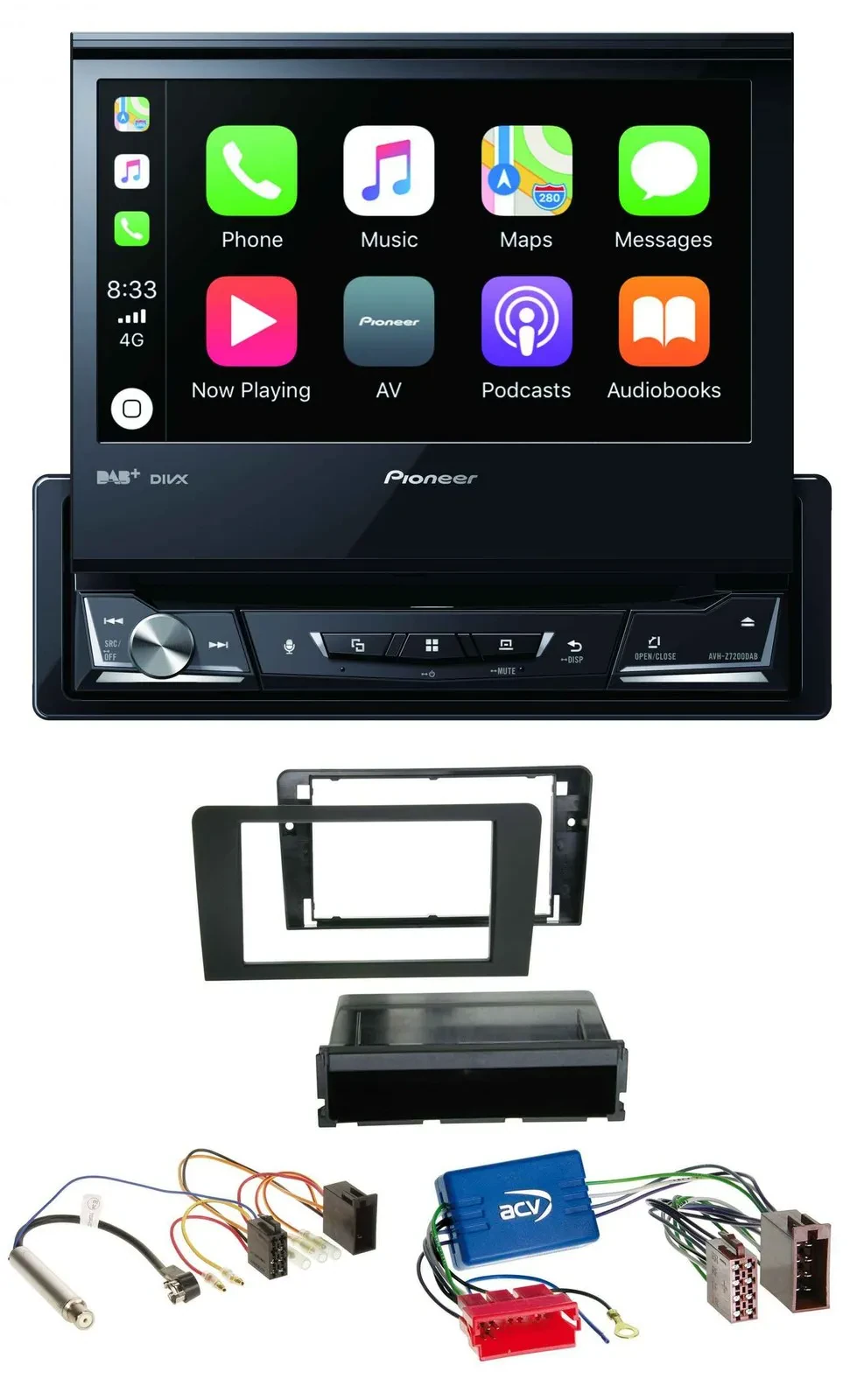Pioneer DVD Bluetooth DAB USB MP3 Autoradio für Audi A3 03-06 8P Symphony Aktivs
