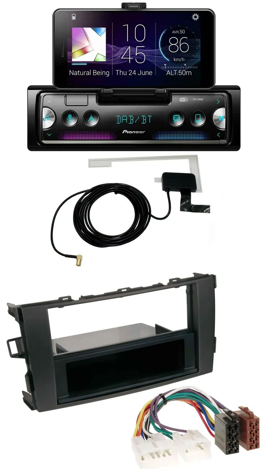 Pioneer DAB Bluetooth MP3 USB Autoradio für Toyota Auris (ab 2007)