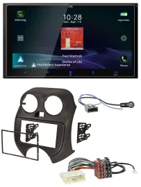 JVC USB Bluetooth 2DIN DAB MP3 Autoradio für Nissan Micra (10-13)