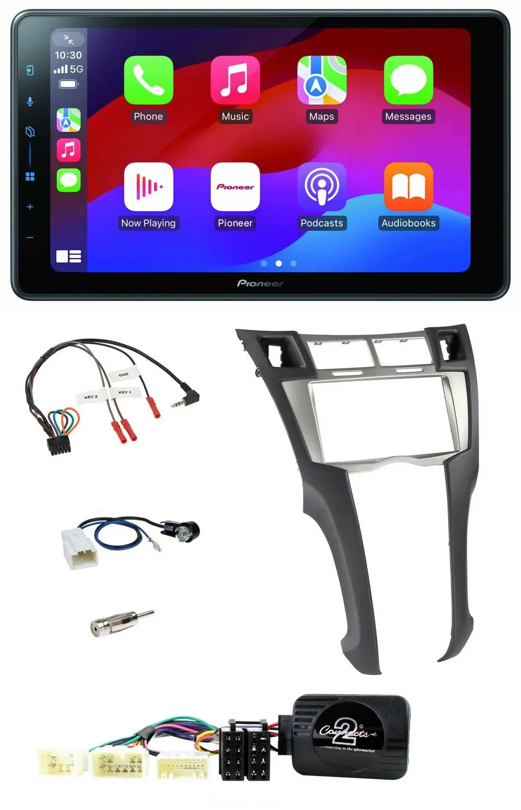 Pioneer Bluetooth 2DIN USB Lenkrad DAB Autoradio für Toyota Yaris 2006-2011