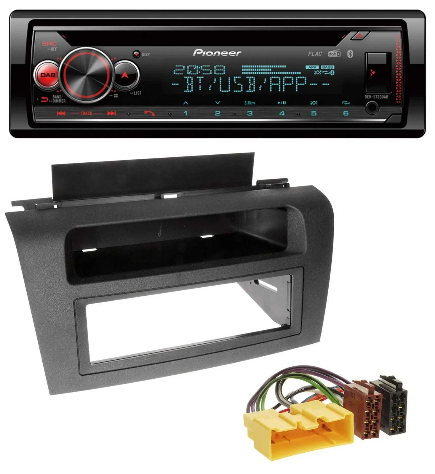 Pioneer MP3 DAB CD Bluetooth USB Autoradio für Mazda 3 (2004-2008)
